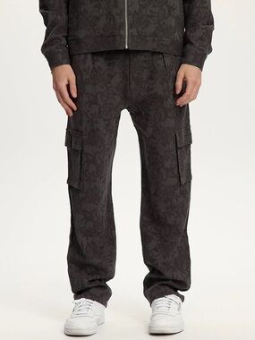 NWT Kuwalla Montreal Jacquard Linen Cargo Pant Size XXL